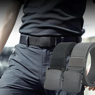 Men's Casual Tactical Belt - High Quality Military Nylon Durable Plastic Buckle Outdoor Sports Training Versatile Denim Belt